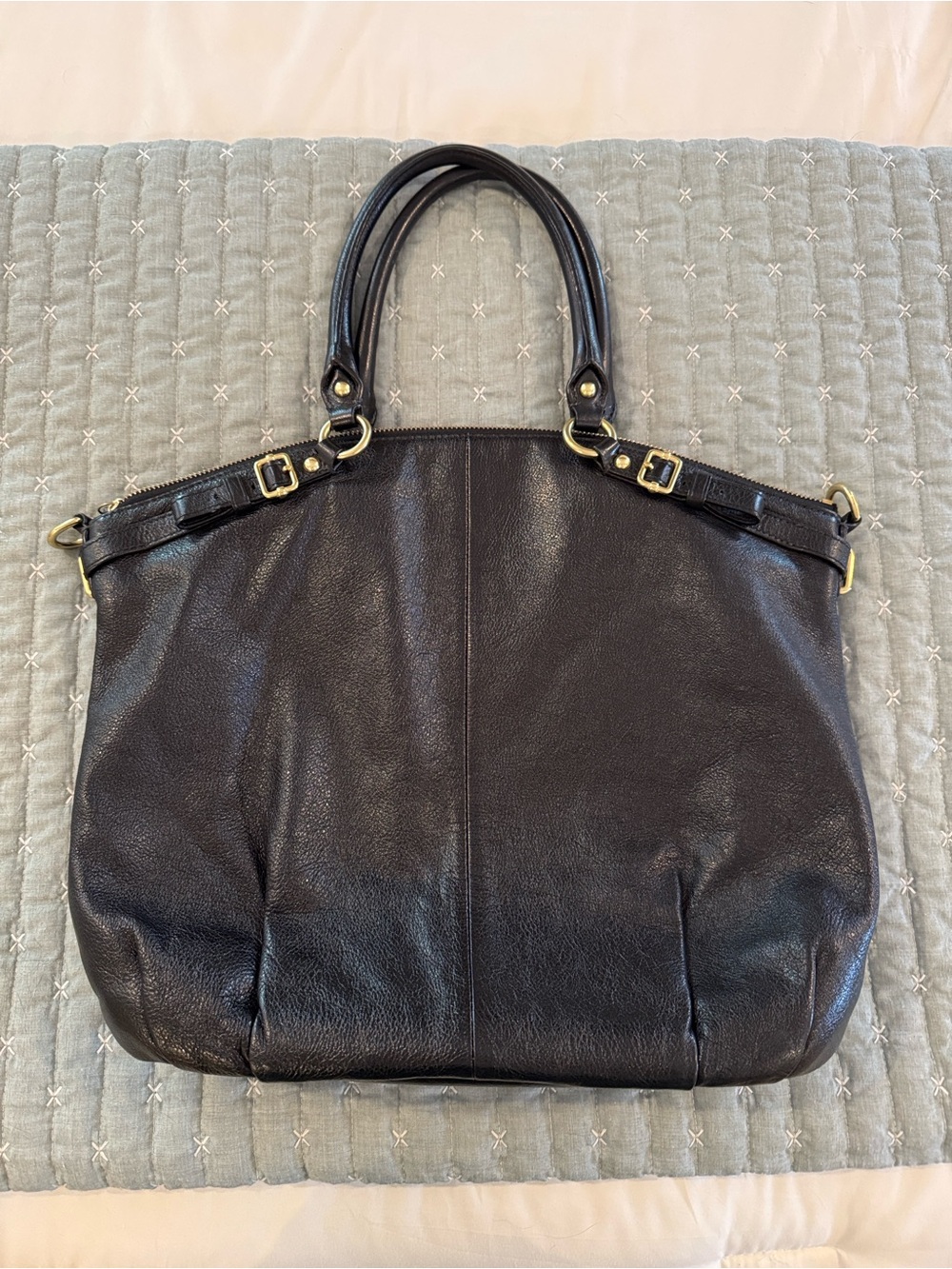 EUC Coach Madison Lindsey Black Leather Handbag - Picture 4 of 8